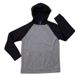 TEK GEAR Gray black hooded sweatshirt long sleeve pull over